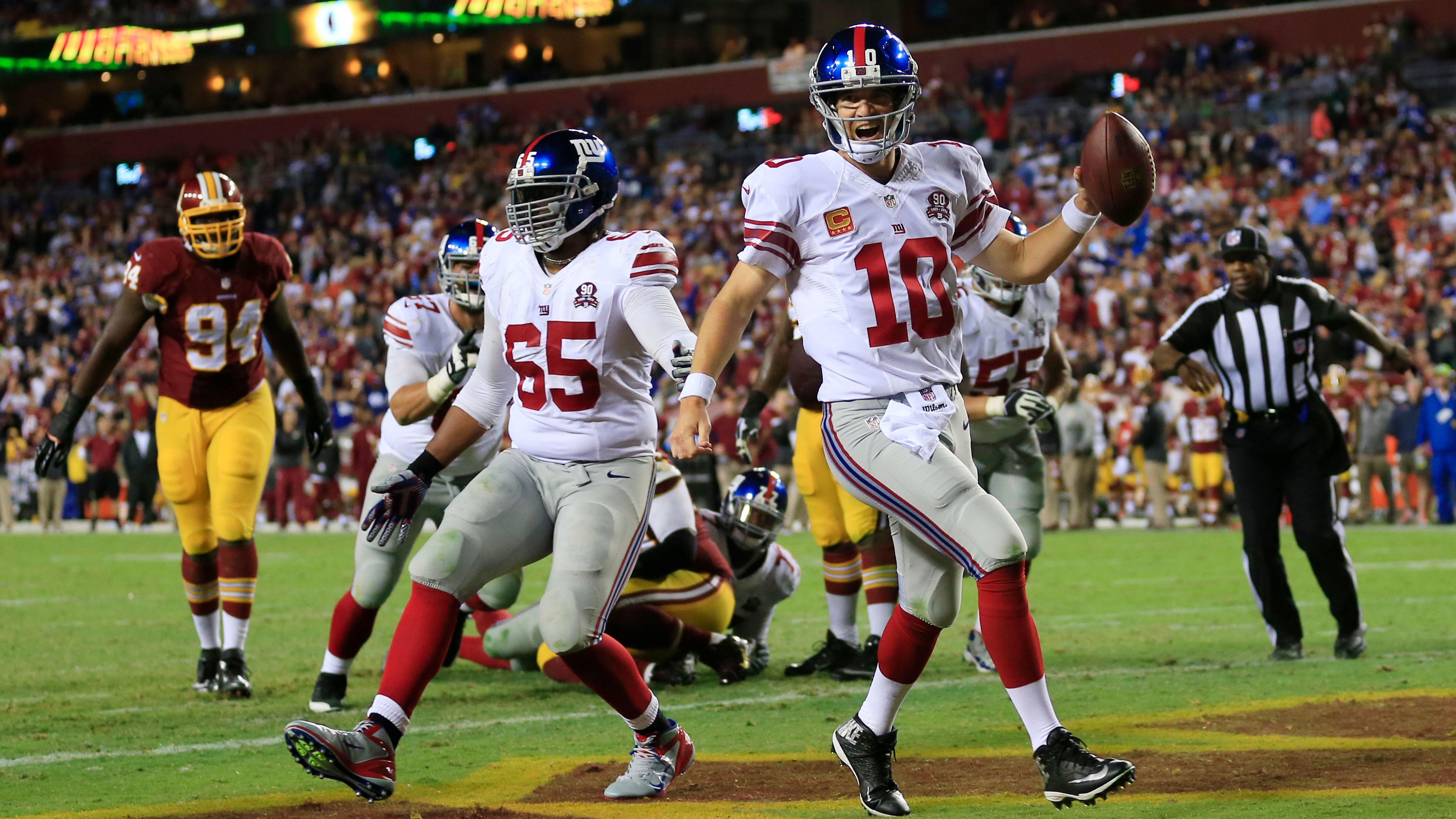 <strong>New York Giants</strong><br>Saison 2014<br>Am 26.09.2014 im Spiel gegen die Washington Commanders<br>Endergebnis: 45-14