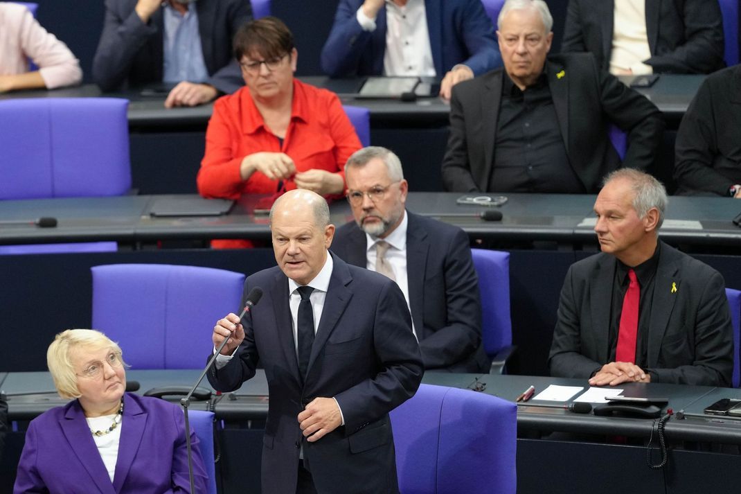 Olaf Scholz (SPD) erklärte in der Bundestagsdebatte, als Abgeordneter zu sprechen.