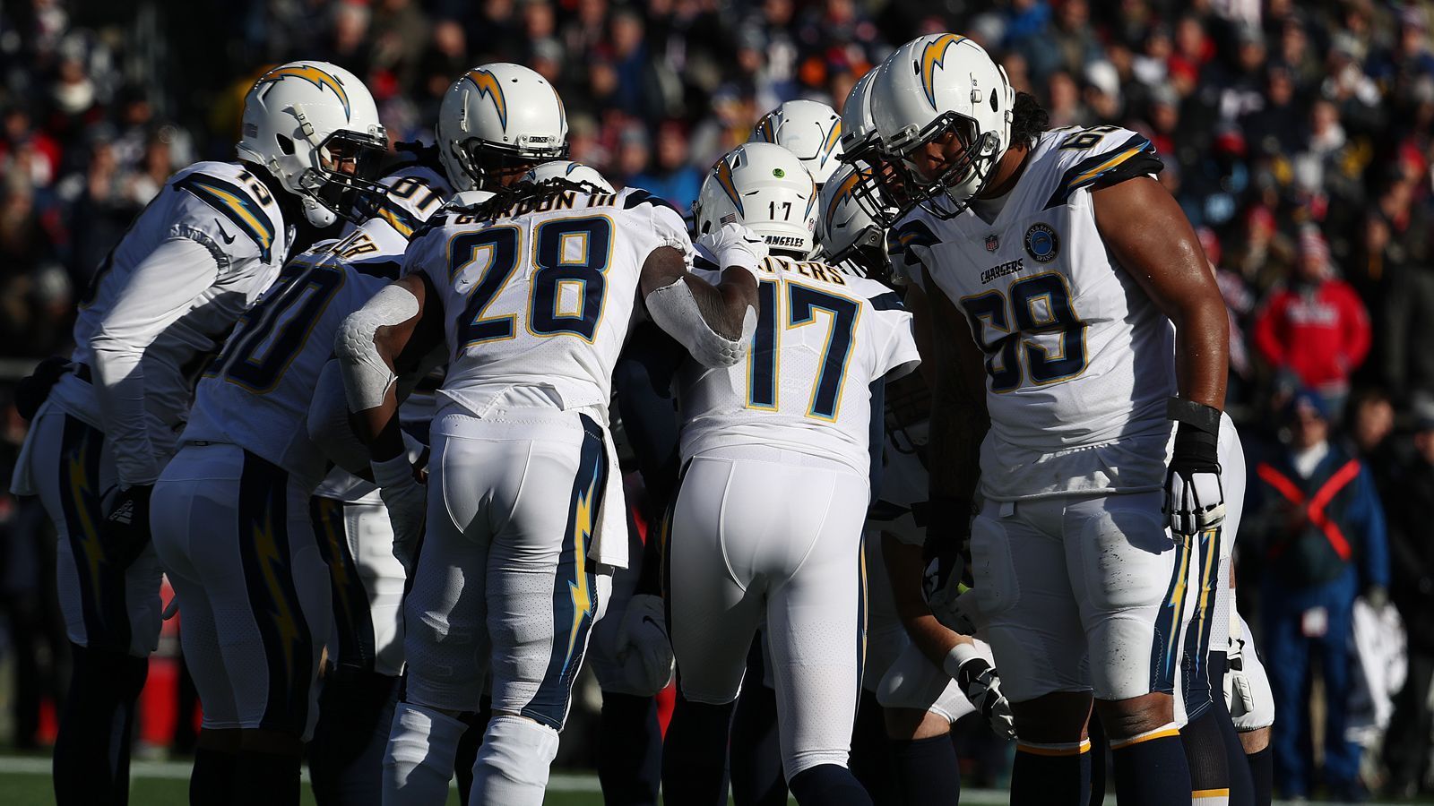 <strong>30. Platz: Los Angeles Chargers - 79 Flaggen</strong><br>Yards: 725