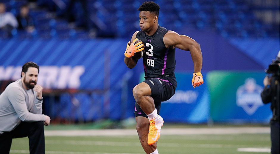 
                <strong>Gewinner: Saquon Barkley (Running Back von Penn State)</strong><br>
                Bereits vor dem Combine war der Ballträger als First-Overall-Pick gehandelt worden. In "Indy" zeigte Barkley auch, warum das so ist. Mit 29 Wiederholungen im Bankdrücken und einem Standhochsprung über 1,04 Meter stellte er Bestwerte auf seiner Position auf. 4,40 Sekunden im 40-Yards-Dash bedeuten Platz zwei. Es sollte also niemanden überraschen, sollte Barkley beim Draft ein Trikot der Cleveland Browns in die Hand gedrückt bekommen.
              