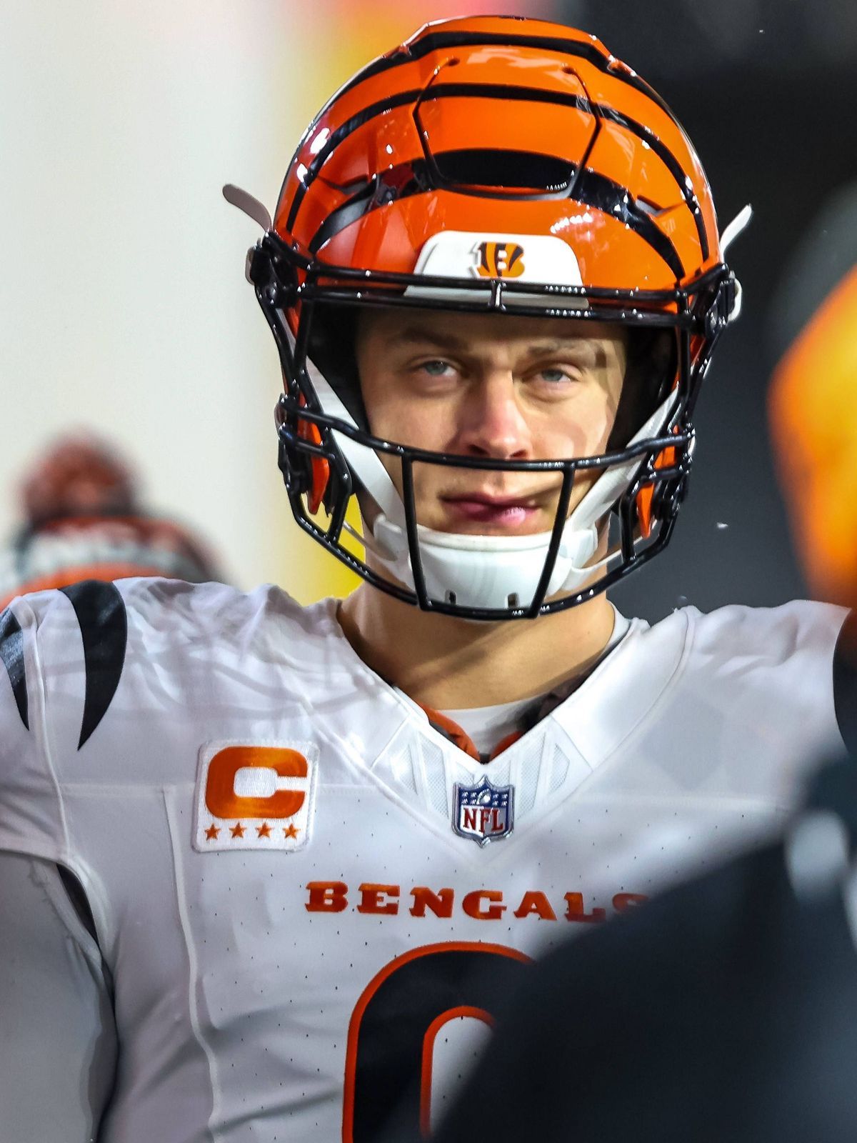 January 4, 2025, Hookstown, Pennsylvania, USA: Cincinnati Bengals quarterback JOE BURROW (9) walks out of the tunnel before the NFL, American Football Herren, USA football game between the Pittsbur...