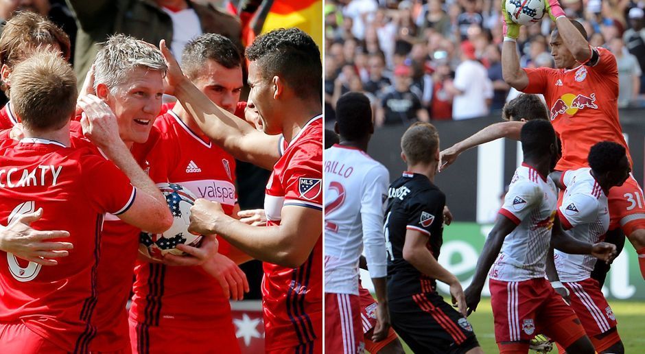 
                <strong>Chicago Fire vs. New York Red Bulls</strong><br>
                Chicago Fire ist seit dem Engagement von Bastian Schweinsteiger jedem deutschen Fußball-Fan ein Begriff. Das Team um den Weltmeister stellt den erfolgreichsten Torjäger der regulären Saison: Nemanja Nikolic bringt es auf 24 Tore. Top-Torjäger der Red Bulls ist der Brite Bradley Wright-Phillips, der aus der Jugend von Manchester City stammt. Er hat 17 Treffer auf dem Konto. Stammtorhüter ist der ehemalige KSC- und FCK-Keeper Luis Robles. Chicago liegt in der Eastern Conference auf Rang 3 mit 55 Punkten, New York ist mit 50 Punkten gerade noch in die Playoffs gerutscht.
              