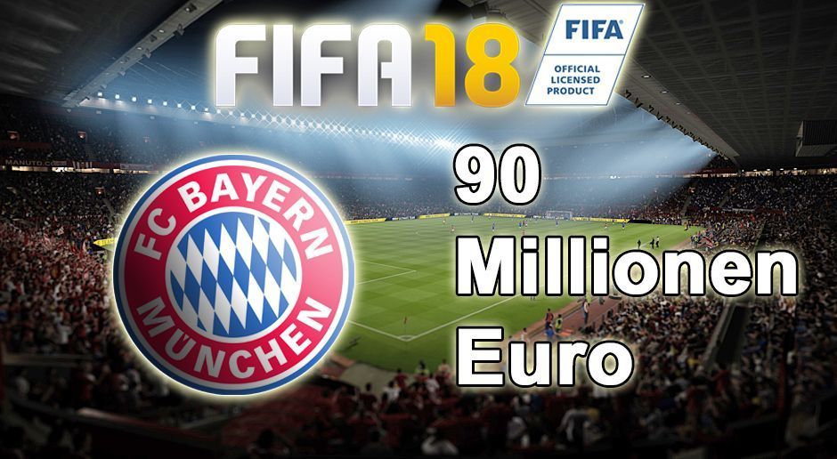 
                <strong>FIFA 18 Karriere: FC Bayern München</strong><br>
                Platz 9: 90 Millionen Euro.
              