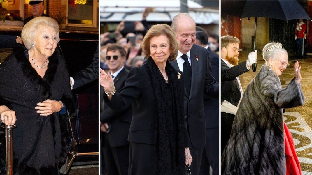 Prinzessin Beatrix der Niederlande (links), Sofia von Spanien (Mitte), Margrethe von Dänemark (rechts) sind bereits in Rente. Wie sieht ihr Leben heute aus?