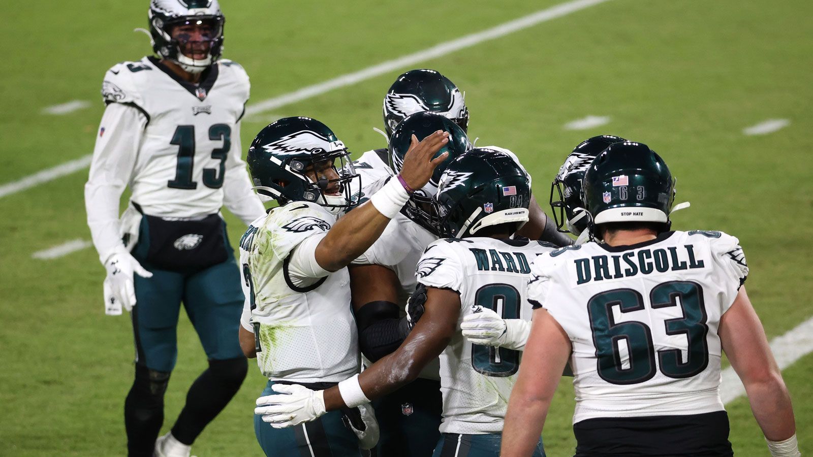 
                <strong>Philadelphia Eagles (3-8-1/NFC East)</strong><br>
                Week 14: vs. New Orleans Saints -Week 15: at Arizona Cardinals -Week 16: at Dallas Cowboys -Week 17: vs. Washington Football Team
              