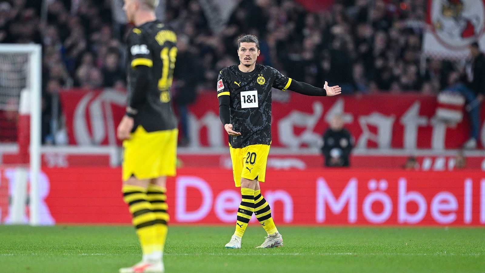 <strong>Marcel Sabitzer</strong><br>Sehr unauffälliger Auftritt. Defensiv um Zugriff bemüht, im Aufbauspiel des BVB, das in Halbzeit eins nicht stattfindet, lange komplett abgemeldet. Spielt den öffnenden Ball vor dem 1:0 aus dem Nichts auf Ryerson auf den Flügel. Leistet sich den ein oder anderen vermeidbaren Ballverlust im Aufbau. Sieht kurz nach der Pause Gelb. <strong><em>ran</em>-Note: 4</strong>