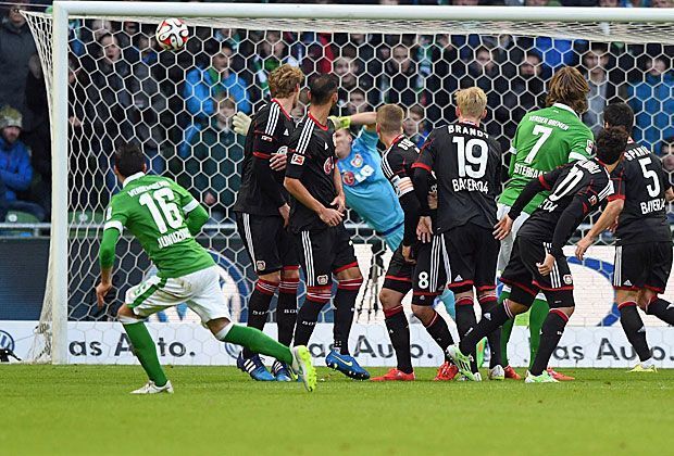 
                <strong>Junuzovic erklärt sein Freistoß-Geheimnis</strong><br>
                Bereits vier Freistöße hat Zlatko Junuzovic in dieser Saison direkt verwandelt. So wie gegen Gladbach, Hannover und Paderborn fliegt der Ball auch gegen Bayer Leverkusen im Bogen über die hochspringenden Gegner und senkt sich danach unhaltbar für den Torwart ins Netz.
              