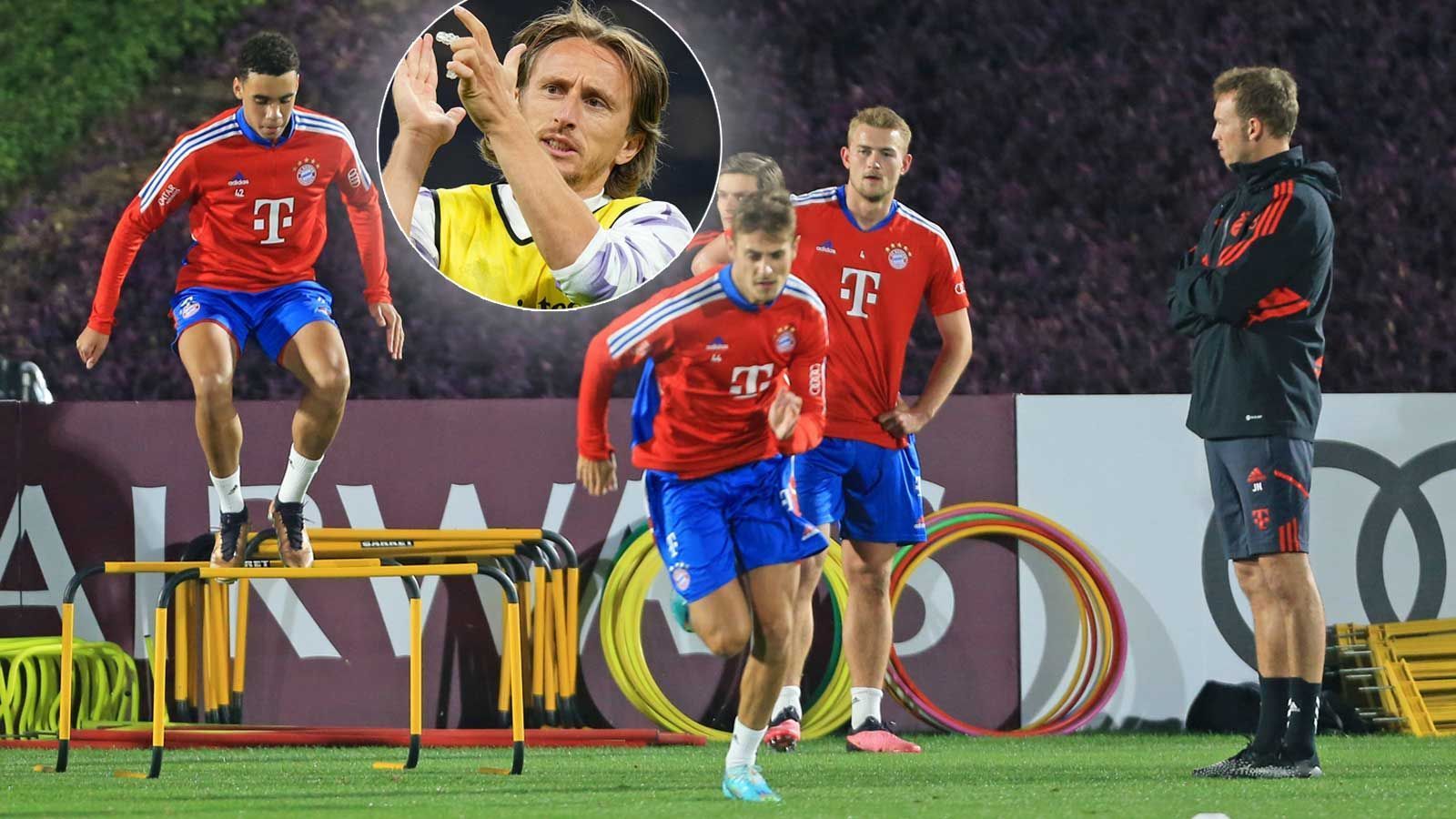 
                <strong>Die Bayern-Talente im Traniningslager in Katar</strong><br>
                Seit dem 6. Januar weilt der FC Bayern München im Winter-Trainingslager in Doha, Katar. Nicht mit dabei sind einige langzeitverletzte Top-Spieler wie Manuel Neuer (Unterschenkelfraktur), Sadio Mane (Sehnenverletzung) oder Lucas Hernandez (Kreuzbandriss). Stattdessen bekommen einige junge Talente ihre Chance. ran stellt sechs Juwele des Rekordmeisters vor, die in Doha mit dabei sind, aber bisher noch keine Rolle bei den Profis spieltn.
              