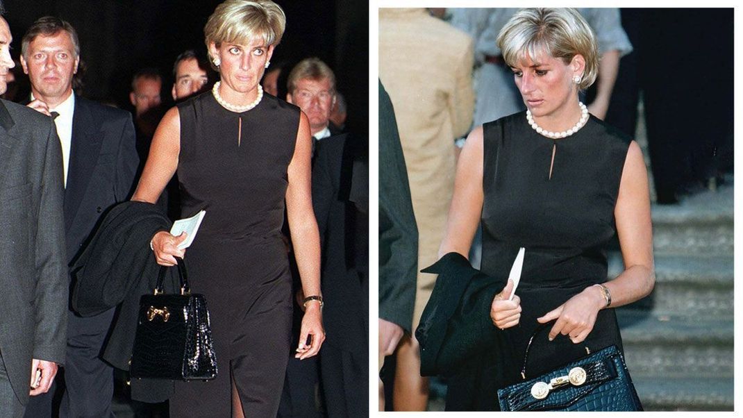 Wir erinnern uns an die schwarze Henkeltasche aus Krokodilleder von Versace – ein vielgesichteter modischer Begleiter von Lady Diana.