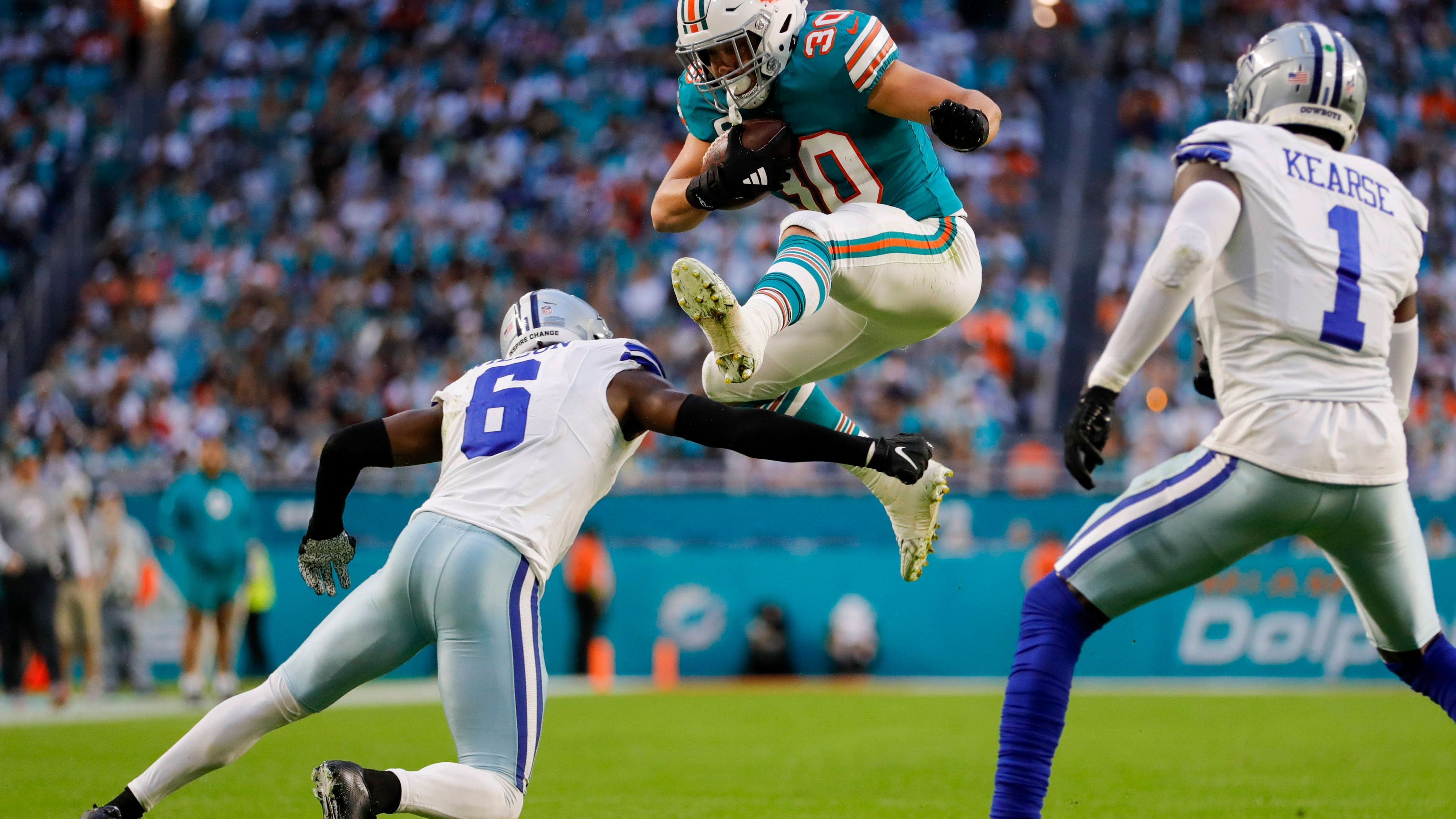 <strong>3. Dallas Cowboys at Miami Dolphins (20:22), Woche 16 (Weihnachten)</strong><br>31,5 Millionen Zuschauer