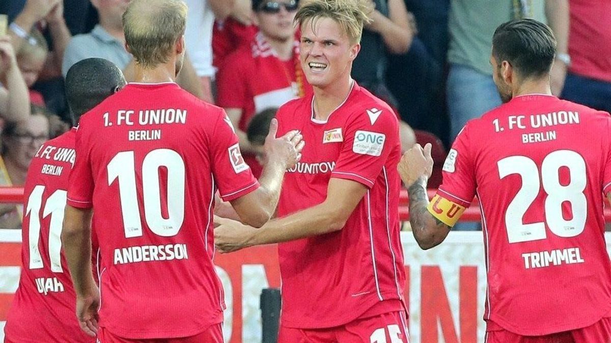 Marius Bülter erzielt das 1:0 für Union Berlin