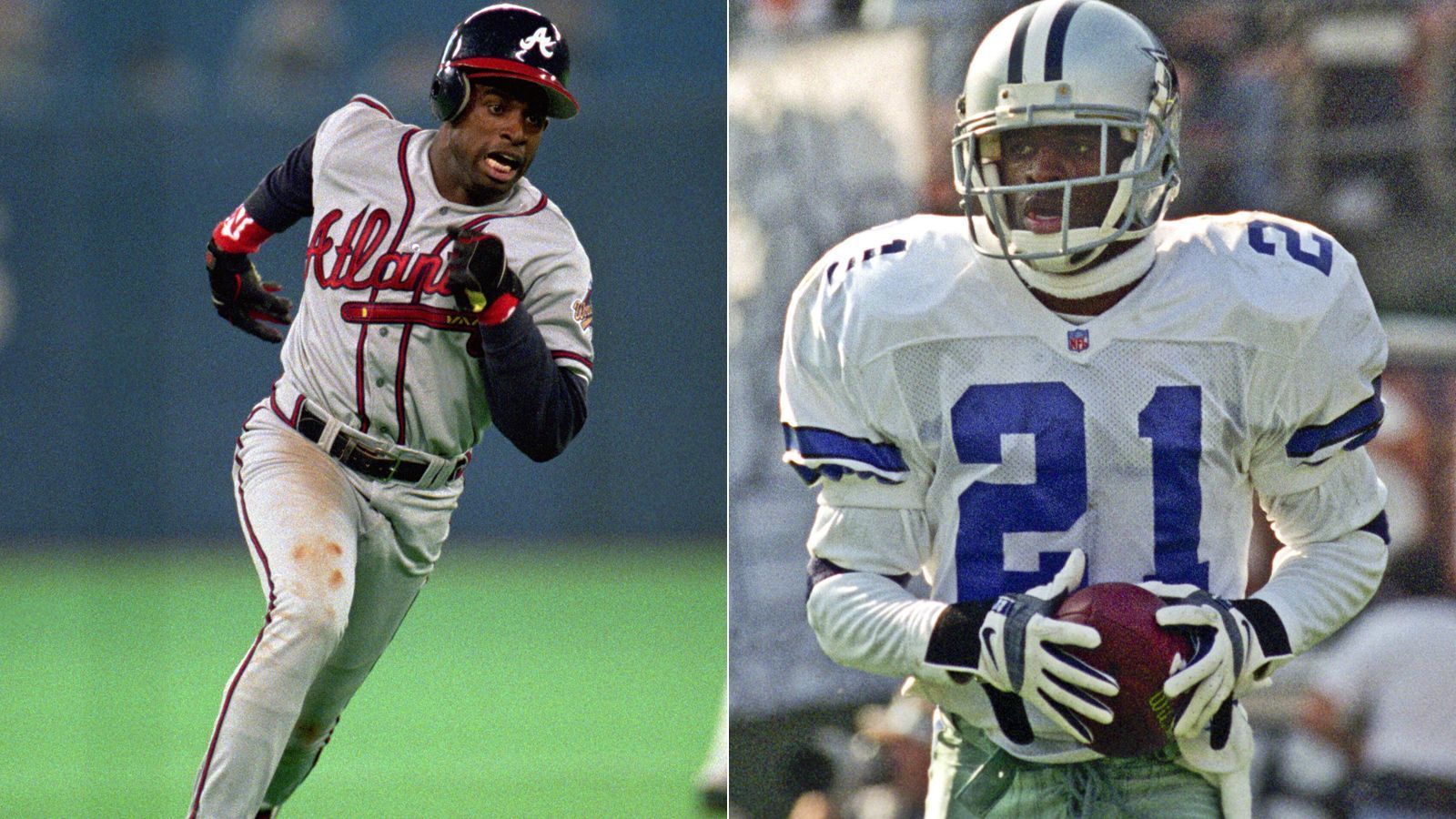 
                <strong>Deion Sanders</strong><br>
                Sanders ist der einzige Spieler in der Geschichte des US-Sports, der in einer Woche sowohl einen Home Run geschlagen als auch einen Touchdown erzielt hat. In der MLB war "Prime Time" unter anderem für die Yankees und Giants aktiv. Als Cornerback lief er in der NFL unter anderem für die Cowboys und die 49ers auf. 
              