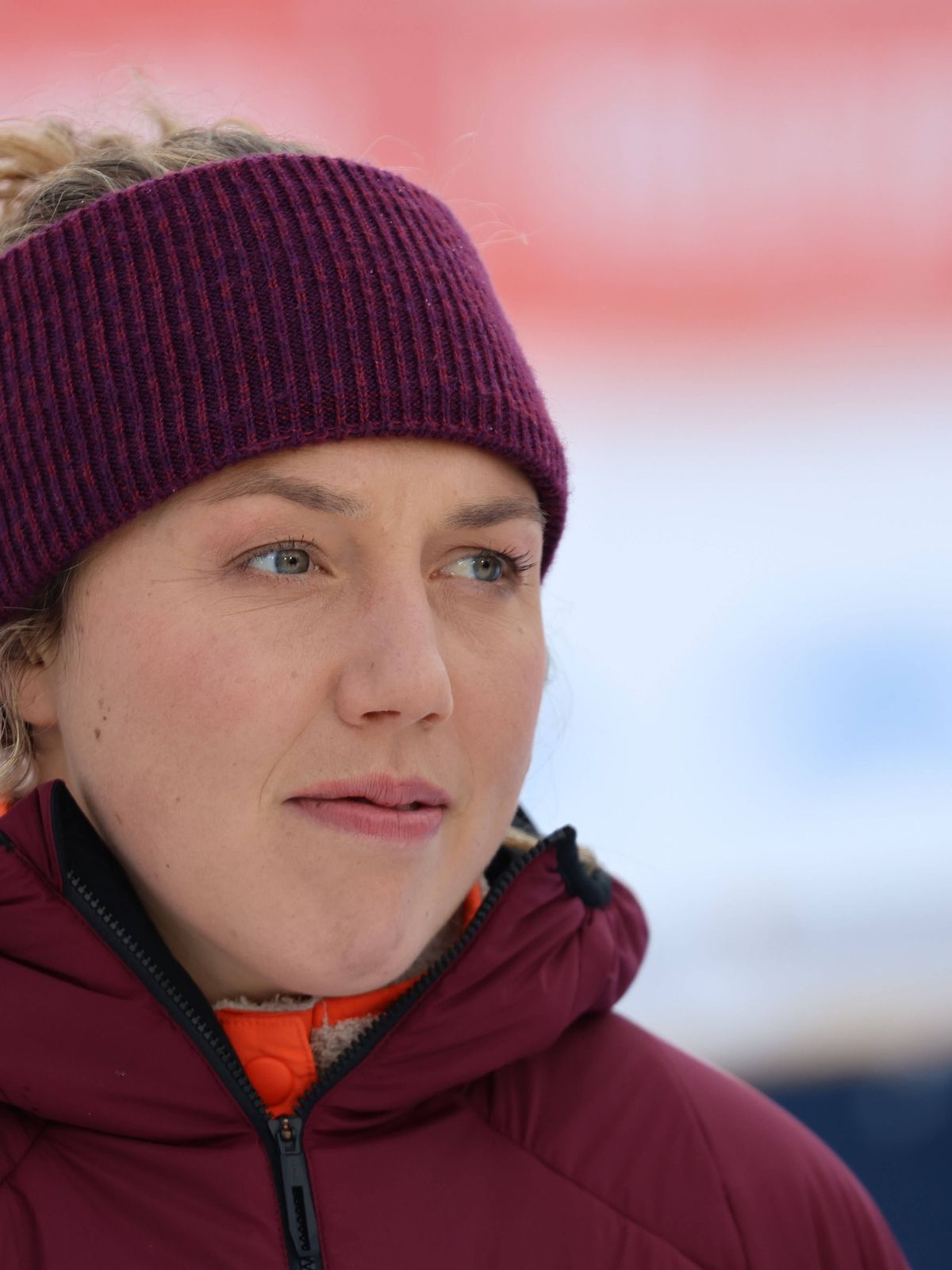 Lenzerheide, Schweiz 14. Dezember 2023: IBU Biathlon Weltcup Lenzerheide - Sprint Frauen - 2023 Im Bild: Laura Dahlmeier (ZDF Biathlon-Expertin) Biathlon Arena Graubünden *** Lenzerheide, Switzerla...