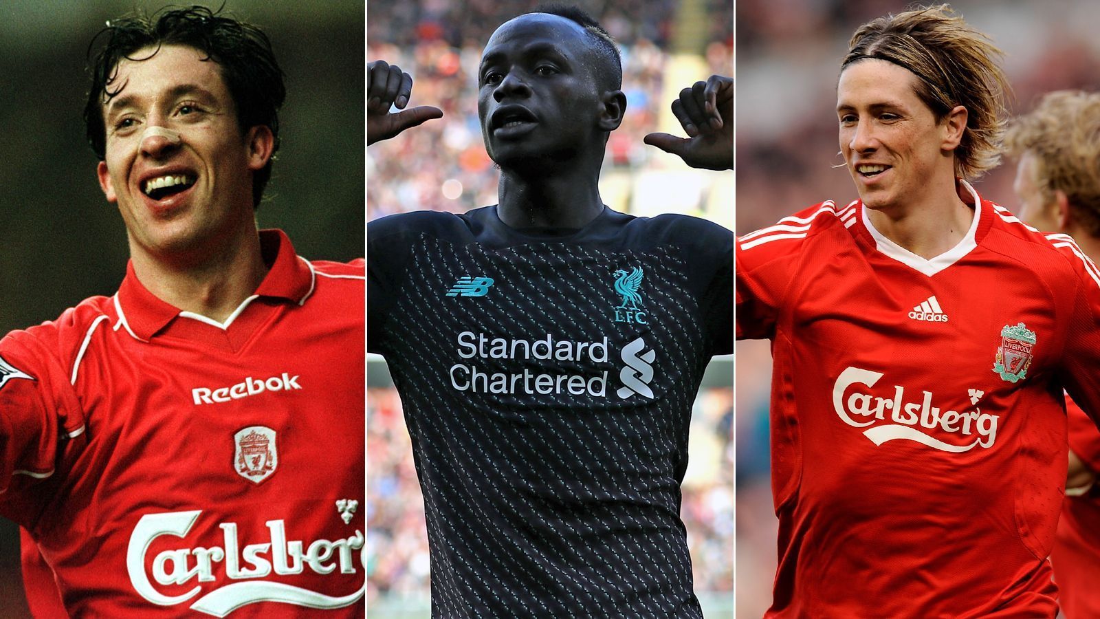 
                <strong>Top 10: Liverpools Rekordtorschützen in der Premier League</strong><br>
                Sadio Mane (Mi.) wird am 10. April 28 Jahre alt. Der Senegalese hat sich in den vergangenen Jahren in die Herzen der Liverpool-Fans geschossen. Mittlerweile ist der Nationalspieler auch schon unter den besten zehn Liverpool-Torschützen in der Premier-League-Geschichte. (Stand: 10. April 2020/Quelle: transfermarkt.de)
              