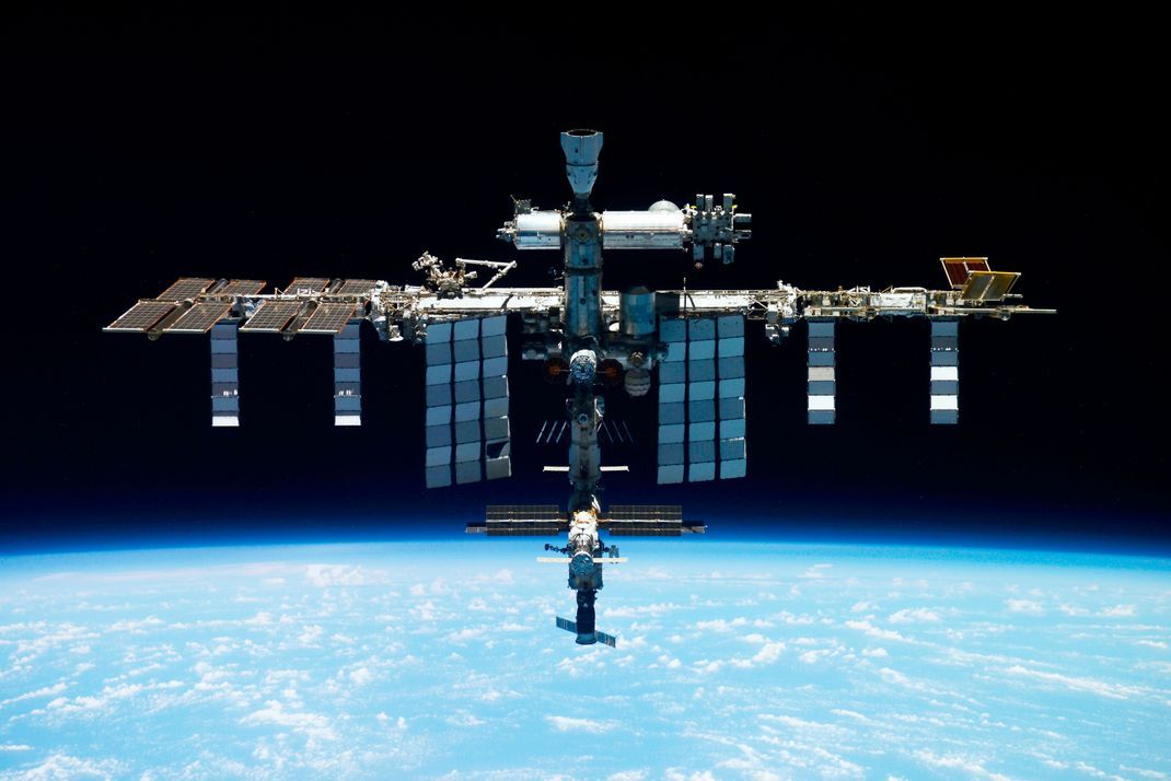 Die Internationale Raumstation ISS.