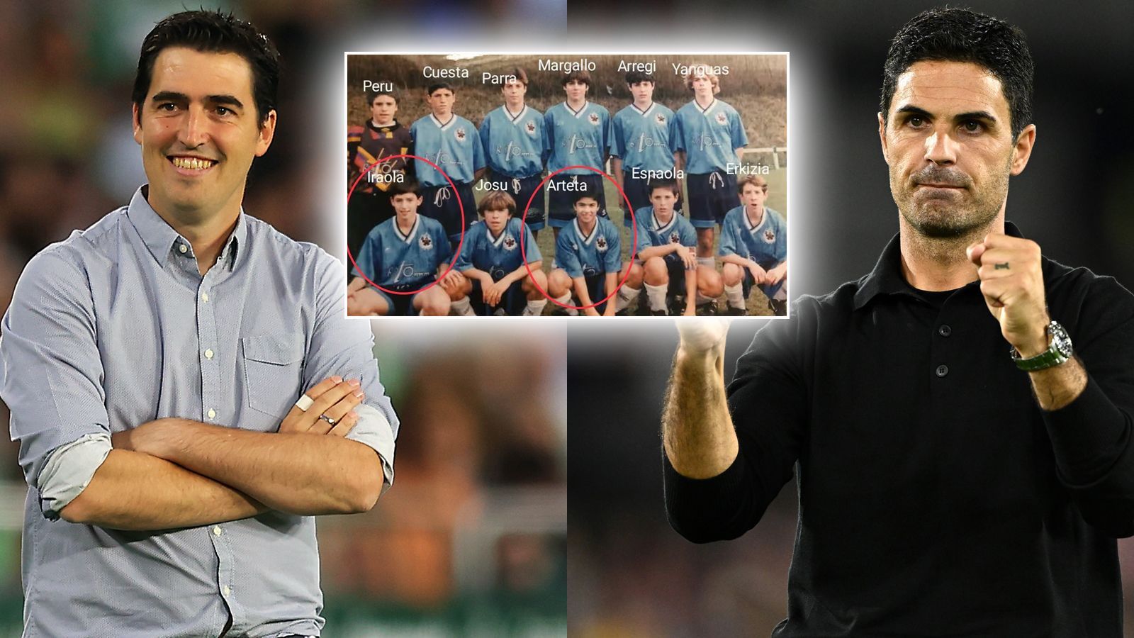 <strong>Iraola und Arteta: Wiedersehen der einstigen Mitspieler nach 30 Jahren</strong><br>In der Premier League kommt es zum Duell zwischen Bournemouth und Arsenal. Das Besondere: Die Trainer Andoni Iraola (l.) und Mikel Arteta (r.) kennen sich schon ewig. Einst spielten sie Seite an Seite in der spanischen Jugendmannschaft von Antiguoko. Nun treffen sie sich als erfolgreiche Trainer in der Premier League wieder.