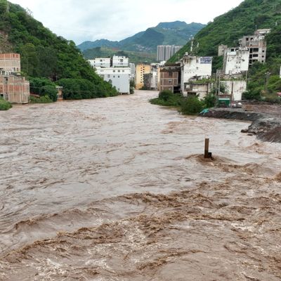 Monsunartige Regenfälle setzen China seit Wochen zu - wie hier in Kunming, der Hauptstadt Yunnans: