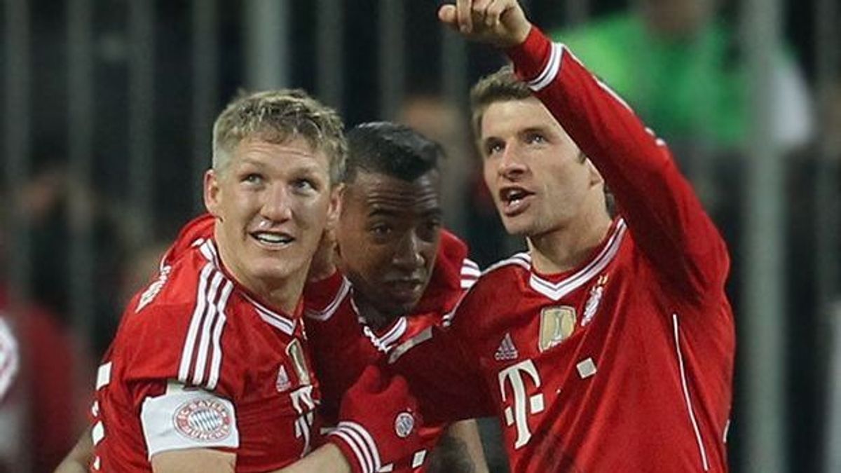 Schweinsteiger, Müller und Boateng jubeln
