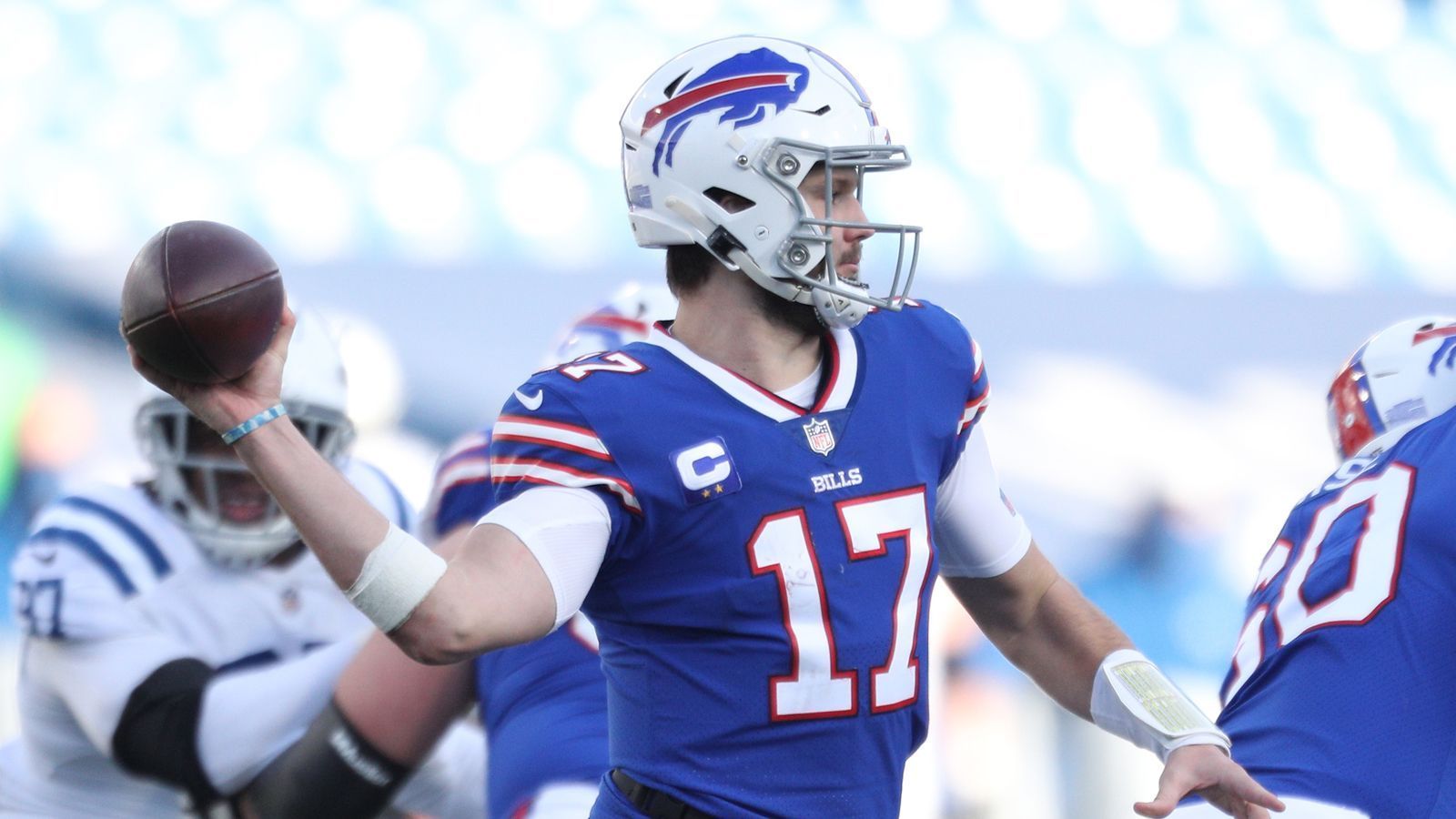 
                <strong>Platz 25: Buffalo Bills</strong><br>
                &#x2022; <strong>0,442 - </strong>23 Siege, 29 Niederlagen -<br>&#x2022; Restliche Spiele: vs. Panthers, @Patriots, vs. Falcons, vs. Jets<br>
              