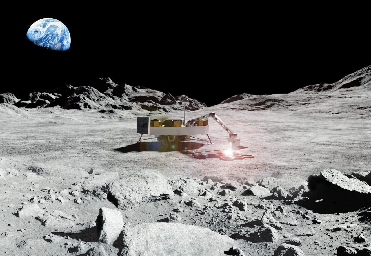 Dabei will ICON den Mondstaub als Konstruktionsmasse aufbereiten und Lage für Lage im 3D-Druckverfahren aufbringen.