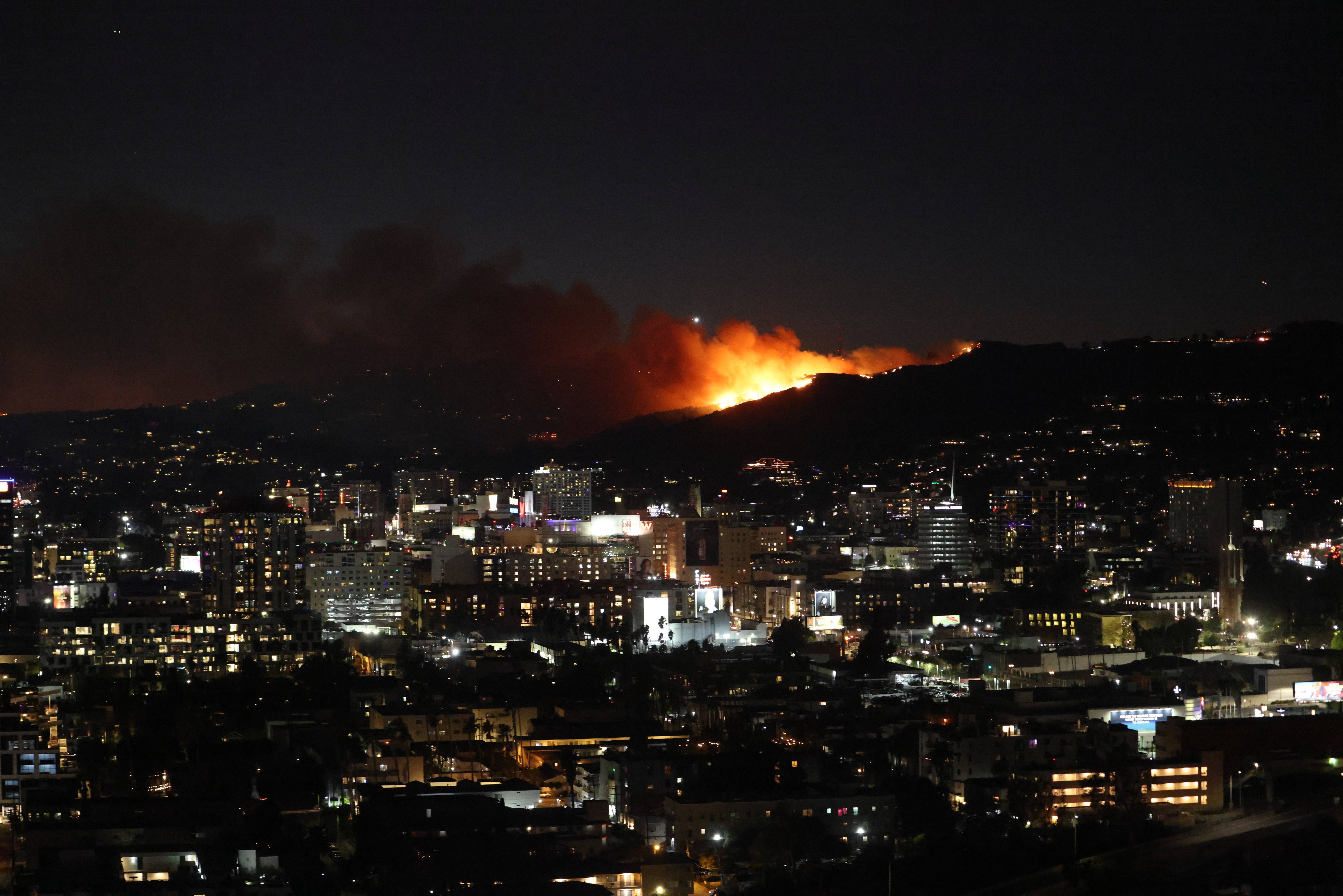 Auch die Hollywood Hills sind von den Bränden betroffen.