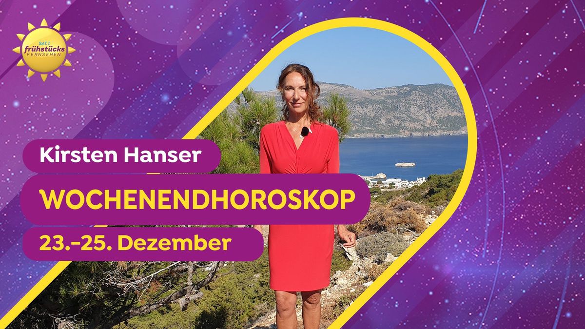 Wochenendhoroskop 23.-25.12.2022