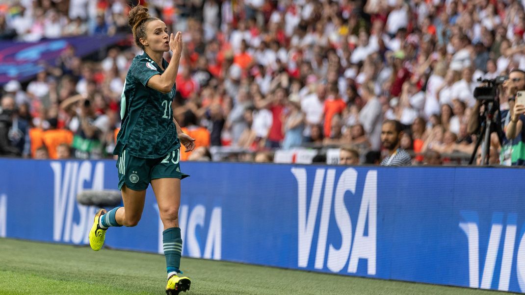 Lina Magull erzielte im Finale der EM 2022 das zwischenzeitliche 1:1 gegen England.