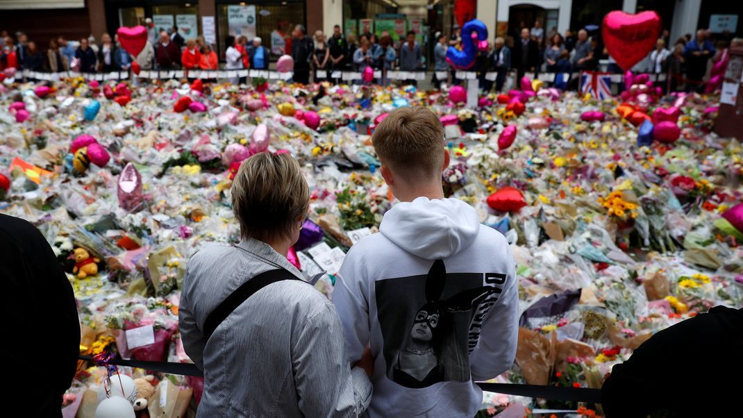 Der St. Ann's Square in Manchester nach dem Terroranschlag im Mai 2017.