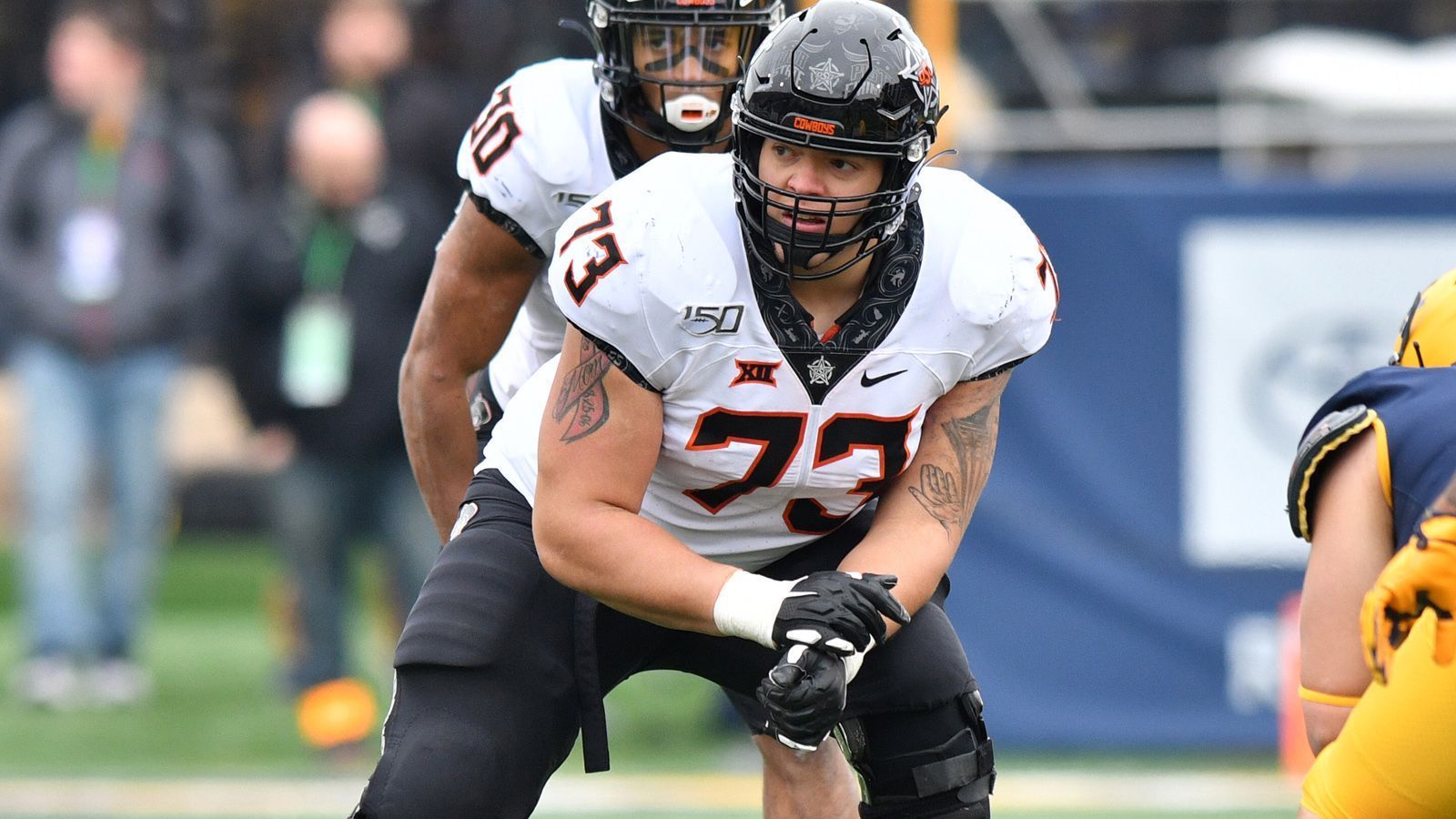 
                <strong>Pick 17: Las Vegas Raiders - Teven Jenkins</strong><br>
                &#x2022; Offensive Lineman<br>&#x2022; Oklahoma State<br>
              