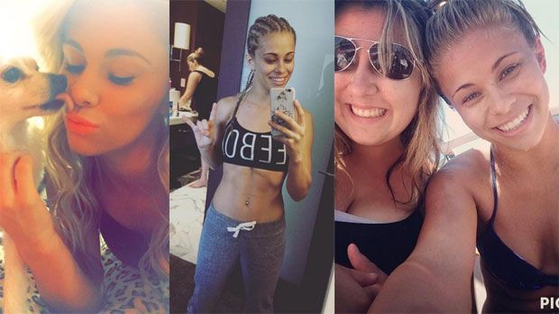 
                <strong>Paige VanZant</strong><br>
                Gewagte Frisurenexperimente, Paige! Aber du kannst es tragen. Schlabber-schleck!
              