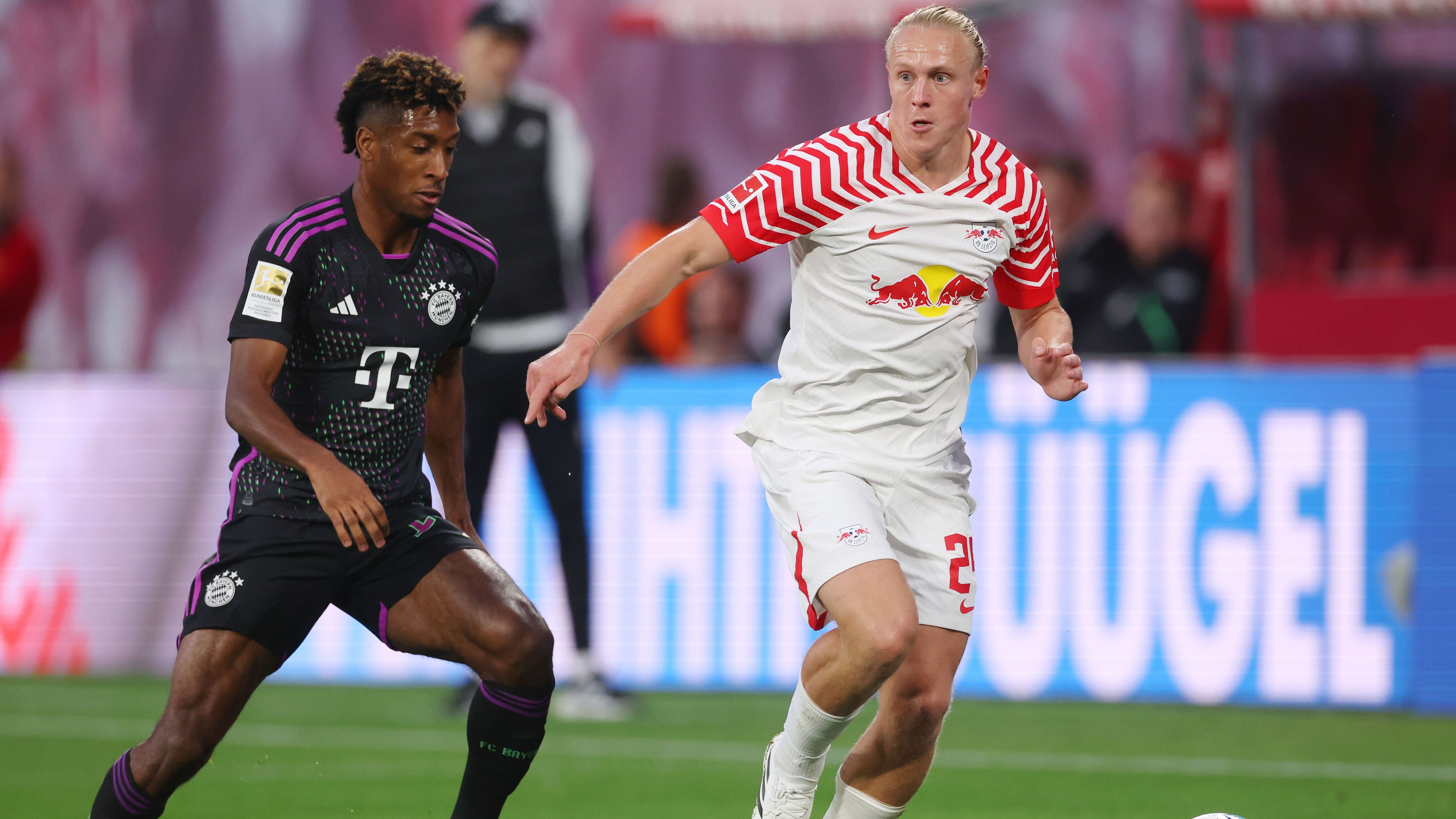 <strong>Xaver Schlager</strong><br>Stabiles Duo mit Kampl, schickt Openda vor dem 1:0 mit einem genialen Steilpass auf die Reise. Giftig in den Zweikämpfen, ist sich der Größe des Spiels sichtbar bewusst. Bekommt in der Drangphase der Bayern aber immer mehr Probleme, kann Sane vor dem Ausgleich nicht stoppen. <strong>ran-Note: 2</strong>
