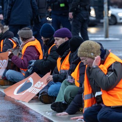 Klimaprotest der Letzten Generation in Dresden