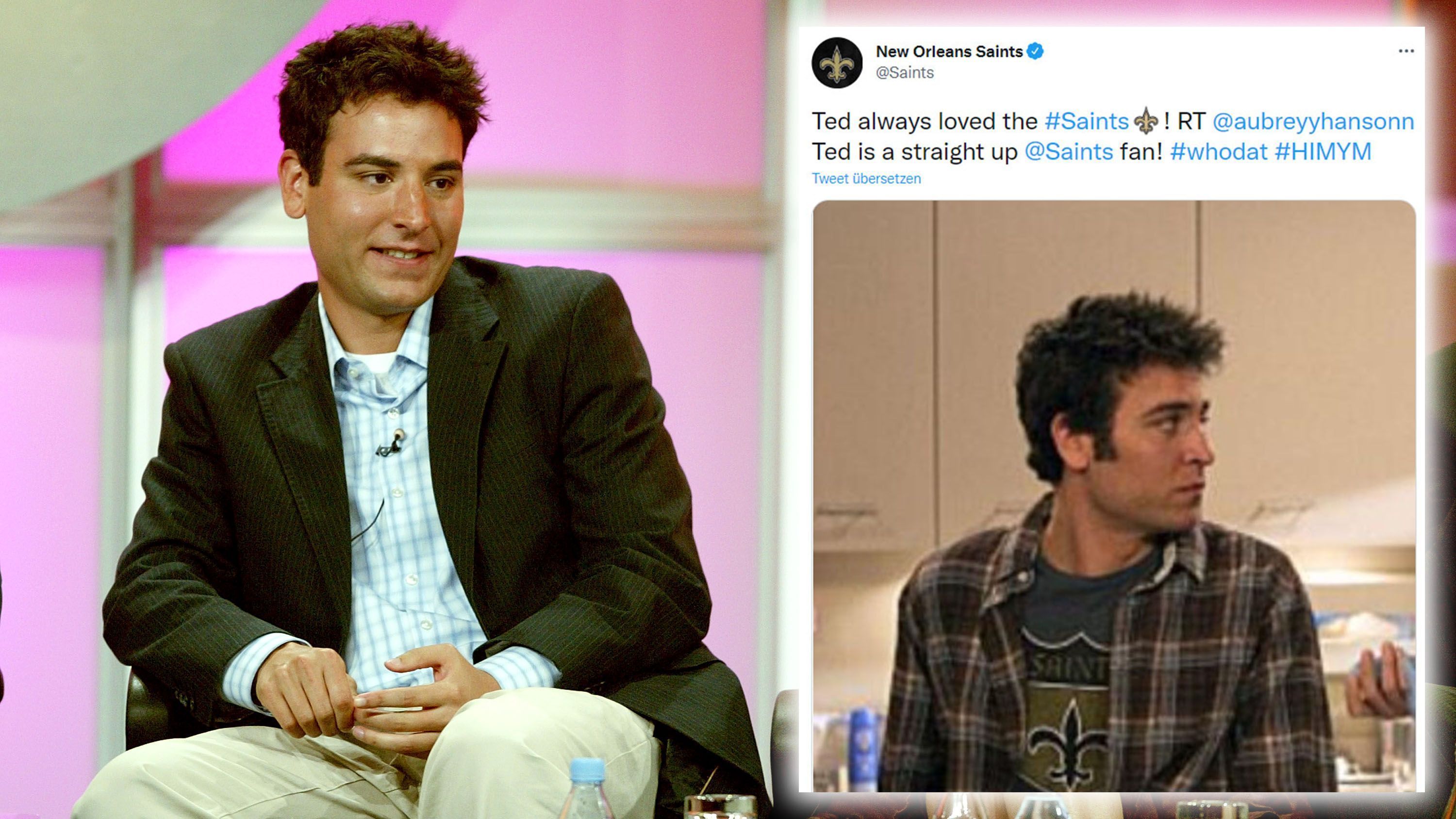 
                <strong>New Orleans Saints - Ted Mosby ("How I Met Your Mother")</strong><br>
                Anders als sein Mitbewohner Marshall ist der Architekt eher ein unauffälliger NFL-Fan, doch die Hinweise auf Teds Lieblingsteam sind nicht von der Hand zu weisen. In einer früheren Folge trägt der ständig nach der großen Liebe suchende Ted ein T-Shirt mit dem Logo der New Orleans Saints, obwohl er eigentlich aus dem Umfeld der Football-Stadt Cleveland stammt. Dies ist auch der Franchise selbst aufgefallen, die das Bild auf Twitter teilte und Ted offiziell als Saints-Fan begrüßte. Ob die beiden auch das legendäre Playoff-Spiel im Januar 2018 zusammen geschaut haben?
              