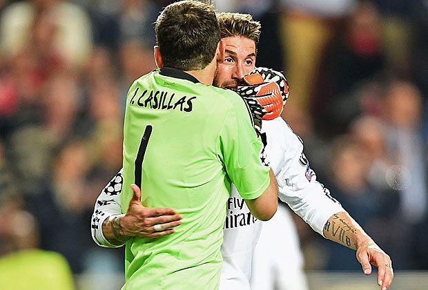 
                <strong>Champions-League-Finale: Real Madrid vs. Atletico Madrid</strong><br>
                Riesen-Erleichterung bei Iker Casillas: Der Real-Torhüter bedankt sich beim Torschützen Sergio Ramos.
              