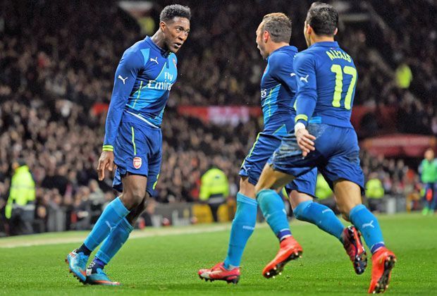 
                <strong>Danny Welbeck</strong><br>
                61. Minute im FA-Cup-Viertelfinale zwischen Manchester United und dem FC Arsenal. Ausgerechnet Ex-ManUtd-Stürmer Danny Welbeck sorgt für den 2:1-Führungstreffer der "Gunners". Zunächst jubelt der 24-Jährige verhalten ...
              