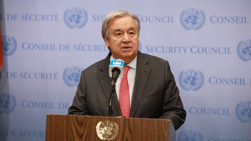 UN-Generalsekretär Antonio Guterres spricht im UN-Hauptquartier in New York zur Presse. (Archivbild)