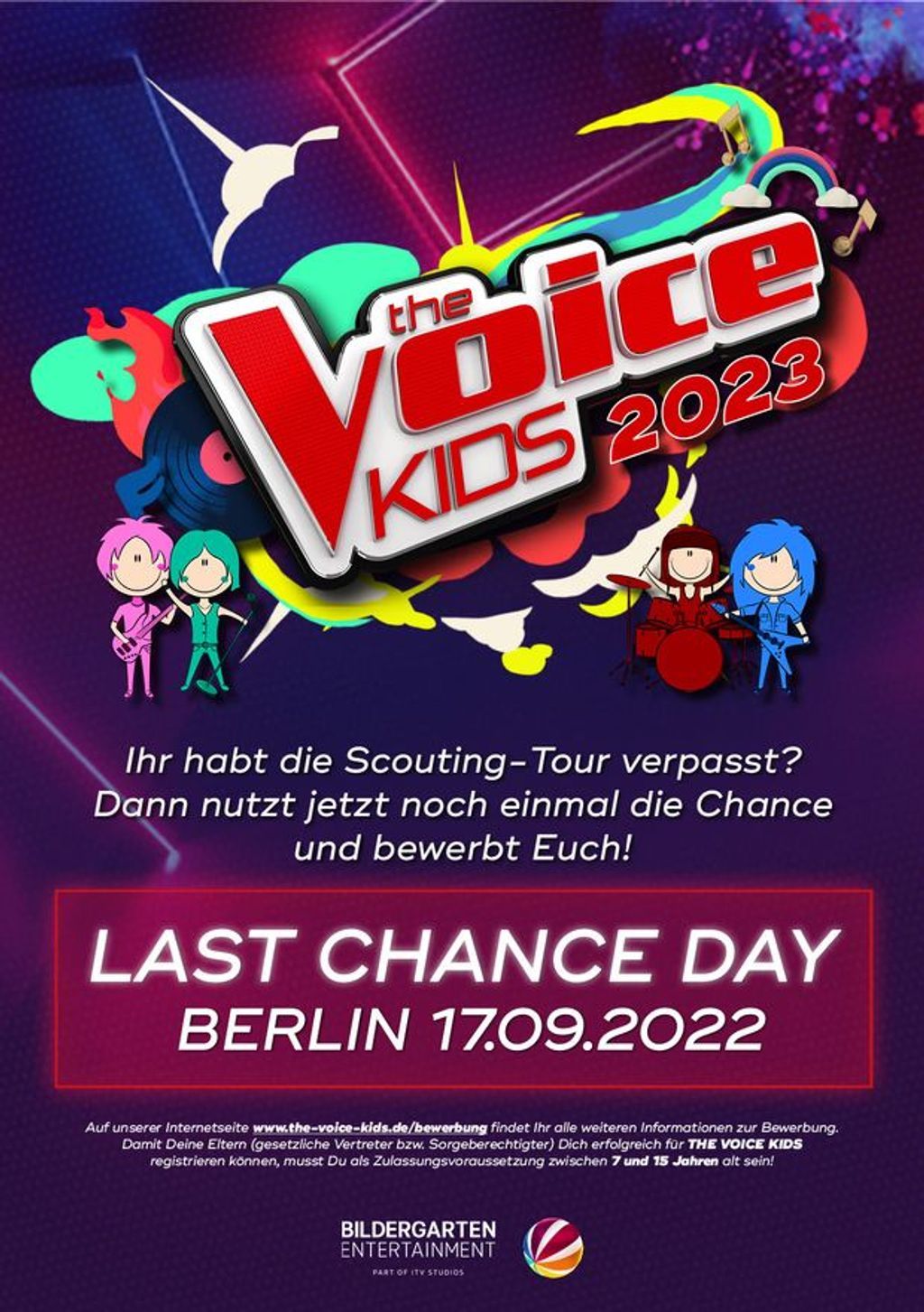 Bewerbung für "The Voice Kids"