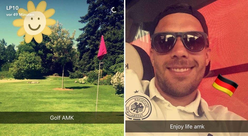 
                <strong>Snapchat-Geschichte des Lukas Podolski</strong><br>
                Das Leben ist schön! Trotz seiner geringen Einsatzzeiten bei der EM ist Poldi im deutschen Teamhotel scheinbar immer gut drauf. Ganz nach dem Motto: "Einfach mal das Leben genießen!"
              