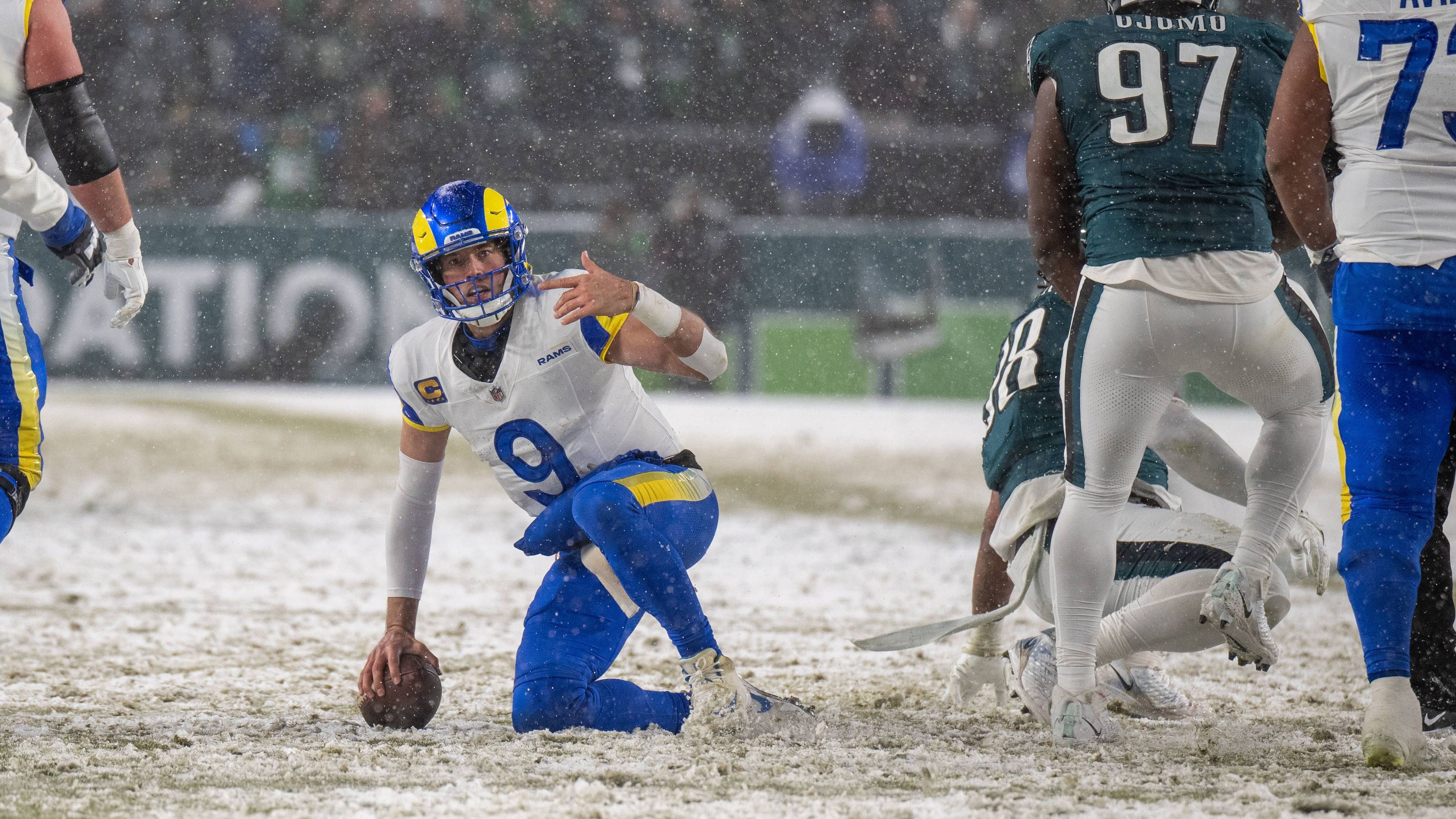 <strong>Kassierte Sacks</strong><br>1. Russell Wilson: 560 kassierte Sacks<br>2. Matthew Stafford (im Bild): 502 kassierte Sacks<br>3. Joe Flacco: 404 kassierte Sacks