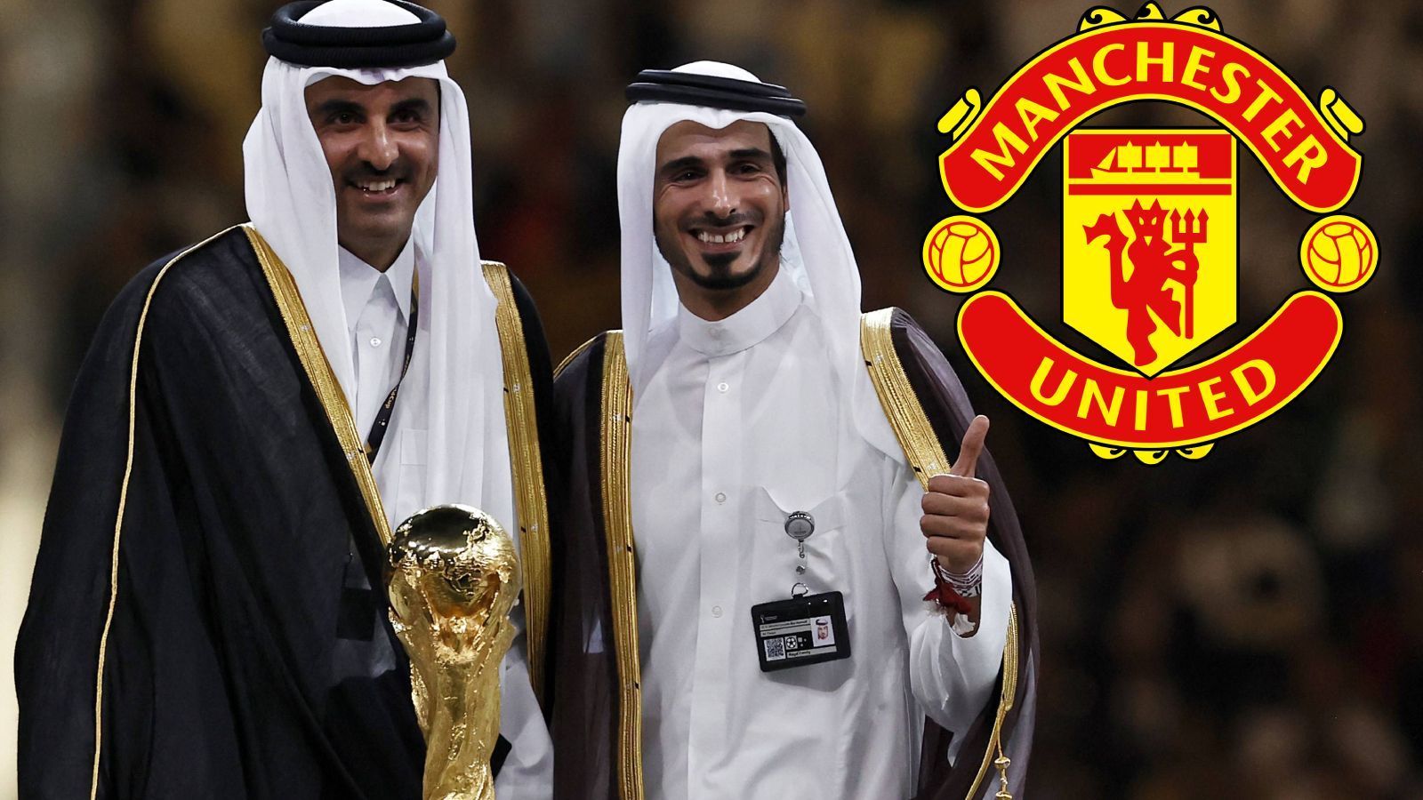 
                <strong>Katarische Investoren um Al Thani schlag für Mega-Summe zu</strong><br>
                Schon seit längerer Zeit ist eine katarische Investorengruppe am Kauf von Manchester United interessiert. Nun soll der Verkauf fix sein: Wie die saudische Zeitung "Al-Watan" berichtet, habe Sheikh Jassim bin Hamad Al Thani (rechts) mit seinem Angebot in Höhe von 5,8 Milliarden Euro den Zuschlag erhalten. Bereits in den vergangenen Monaten machten die Gerüchte um den Verkauf der "Red Devils" nach Katar die Runde. Al Thani solle demnach der Glazer-Familie klargemacht haben, dass sie keine Minderheitsbeteiligung beim englischen Rekordmeister wollen. Wenn Katar einsteigt, dann nur mit 100 Prozent Besitz über den Klub, das berichtete "CBS". Al Thani setzte sich mit seinem circa zwei Milliarden über dem Marktwert des Klubs liegenden Marktwerts (laut Forbes) gegen namhafte Konkurrenz durch.
              