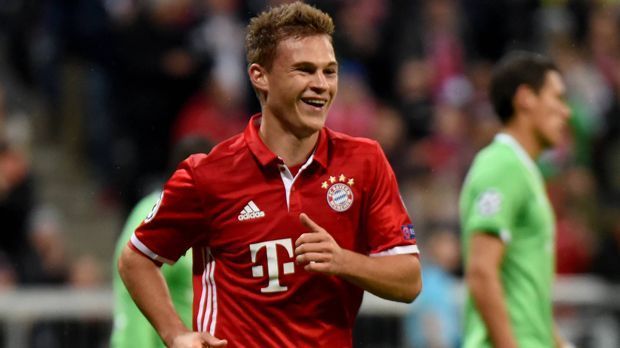 
                <strong>Joshua Kimmich</strong><br>
                Joshua Kimmich (bis 85. Minute): Der Youngster setzt seine furiose Torserie fort (sieben Tore in den letzten acht Pflichtspielen) und trifft per Kopf aus kurzer Distanz zum 2:0. Starker Auftritt im zentralen Mittelfeld auch als Ballverteiler (95 Prozent Passquote). ran.de-Note: 2
              