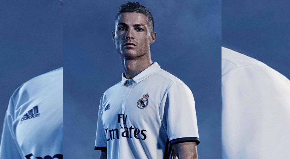 
                <strong>Real Madrid Heimtrikot</strong><br>
                Selbstverständlich hat auch Cristiano Ronaldo seine neue Arbeitskleidung schon mal Probe getragen. Und der portugiesische Europameister hat an dem neuen Jersey scheinbar nichts auszusetzen.
              