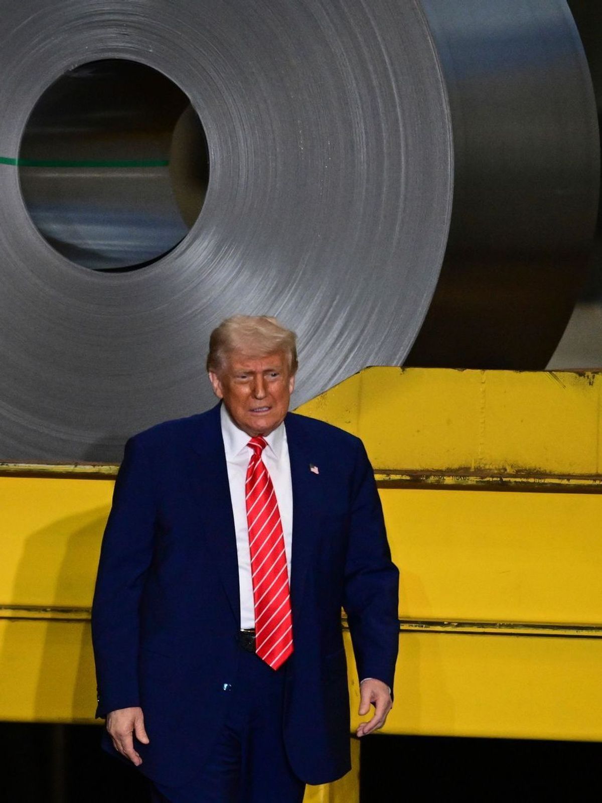 US-Präsident Donald Trump besucht Stahlwerk