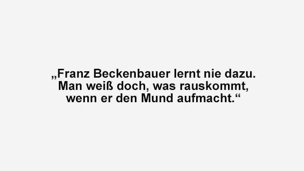 
                <strong>Stefan Effenberg: Die besten Sprüche des "Tigers"</strong><br>
                Stefan Effenberg über Franz Beckenbauer.
              