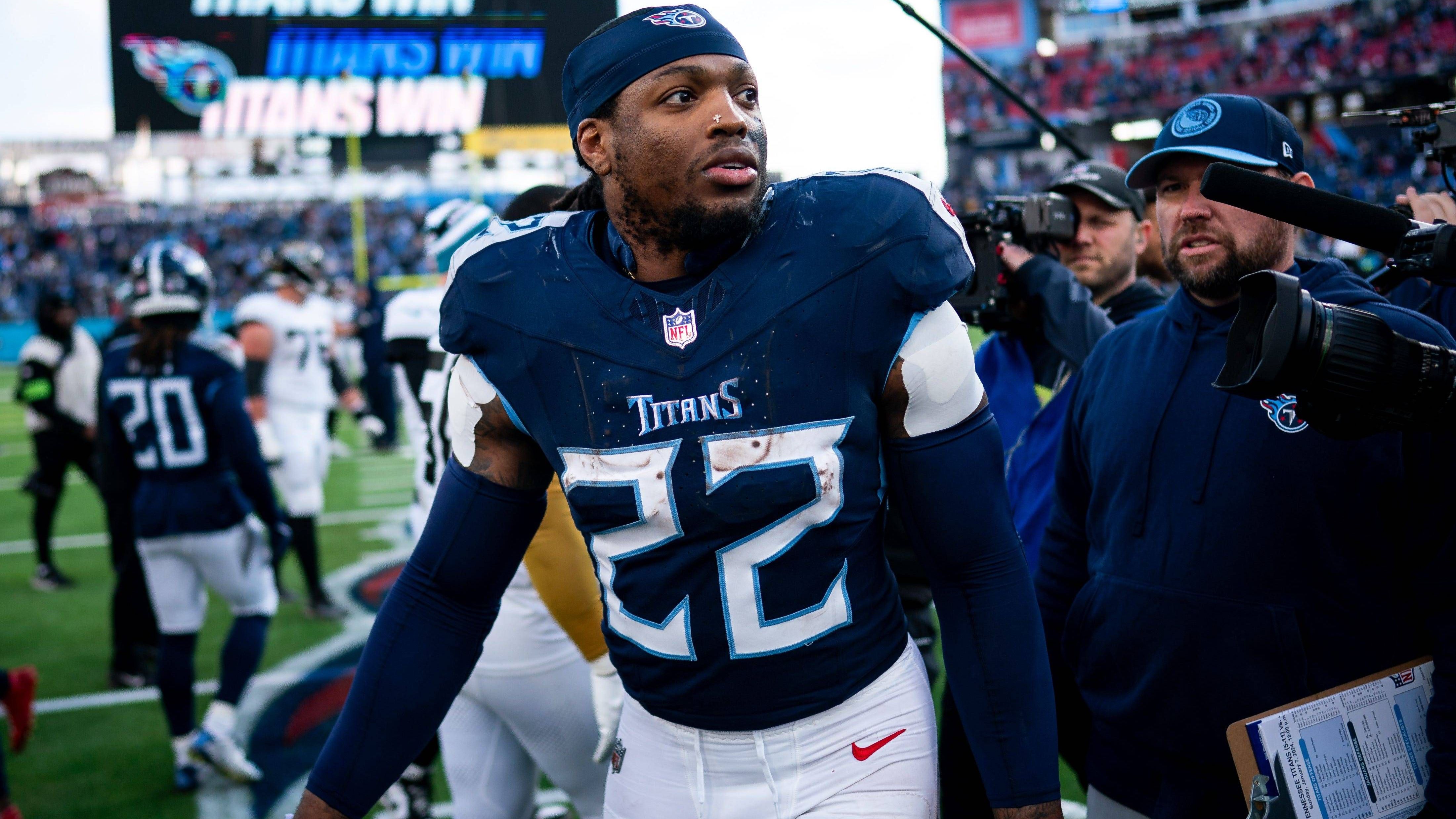 <strong>27. Platz (geteilt): Tennessee Titans, 4 Franchise Tags</strong><br>2008: Albert Haynesworth, Defensive Tackle<br>2009: Bo Scaife, Tight End<br>2012: Michael Griffin, Safety<br>2020: Derrick Henry, Running Back