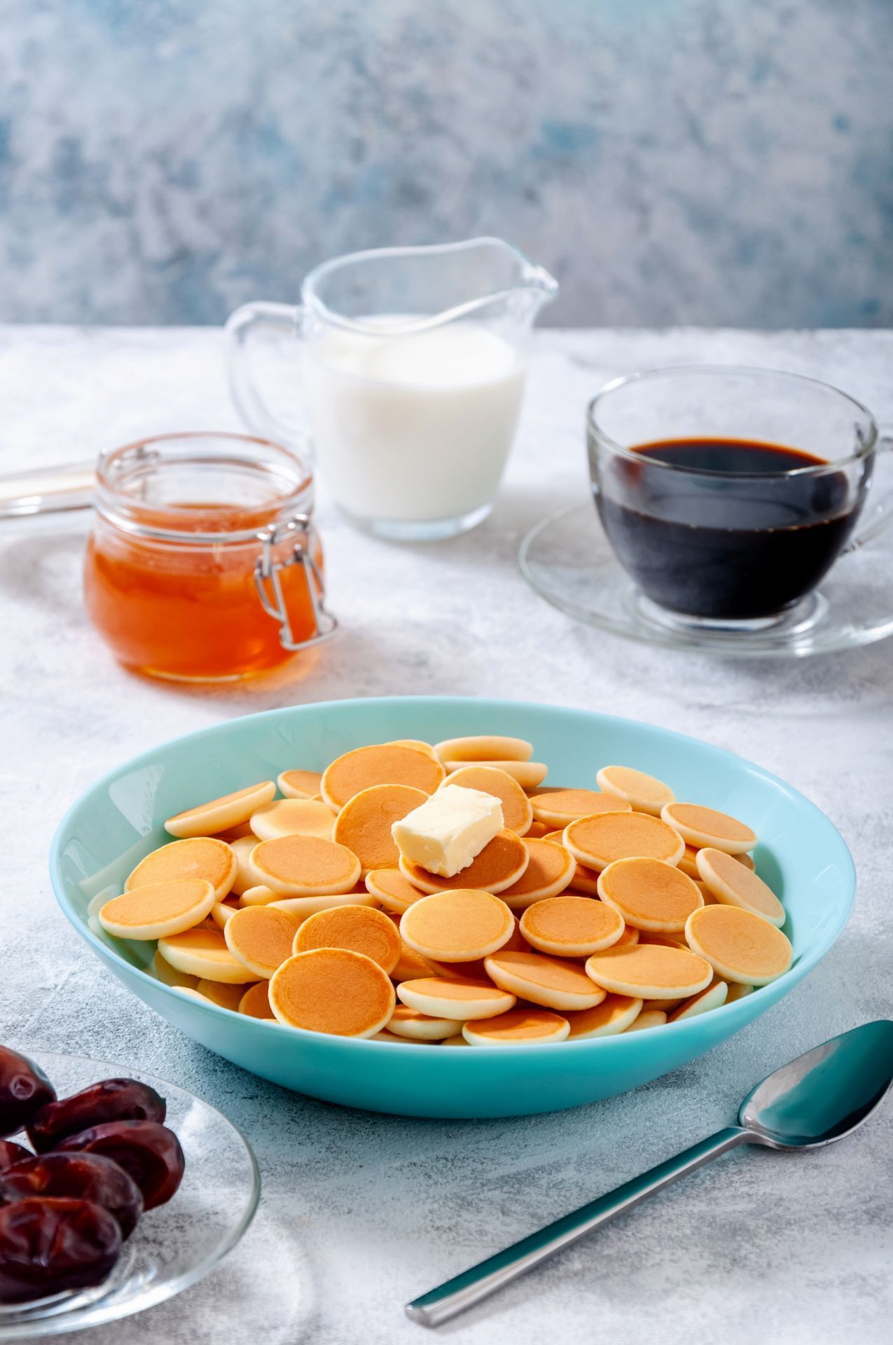 Für Puristen: Die Basic-Variante mit Honig, Butter und Milch.