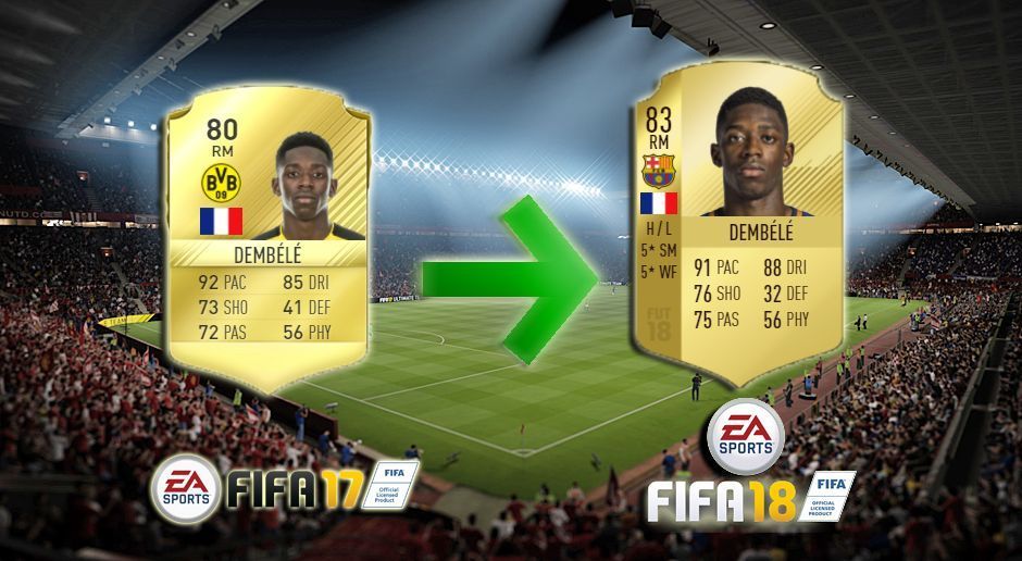
                <strong>FIFA-Wandel: Ousmane Dembele</strong><br>
                
              