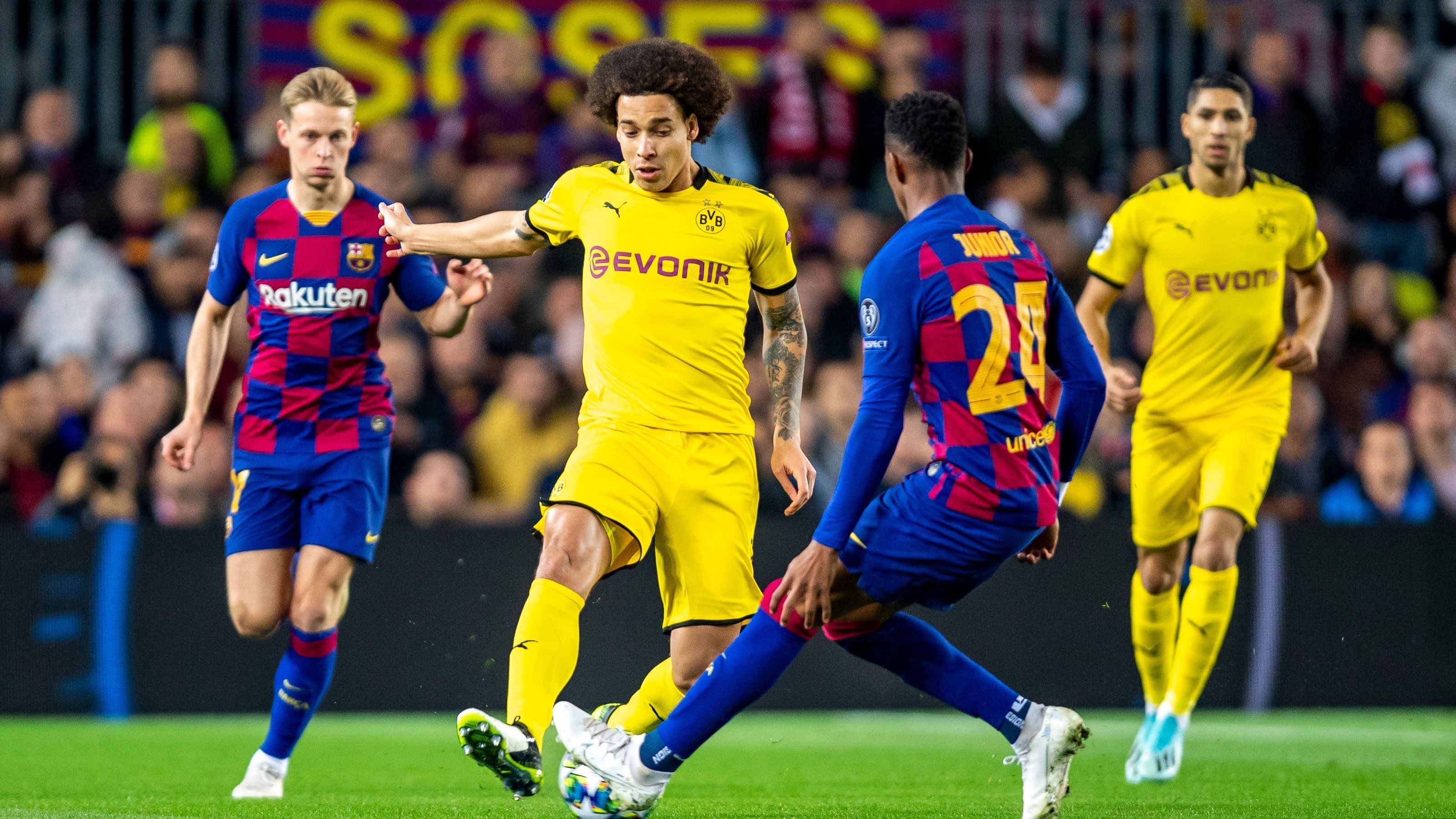 
                <strong>Axel Witsel (Borussia Dortmund)</strong><br>
                Es war vorher klar, dass in der defensiven Schaltzentrale eine Menge los sein wird. Witsel bekommt nur wenig Zugriff auf das Spiel, entwickelt dann zu selten Druck im Spiel nach vorne, hat kaum Ideen. In der zweiten Halbzeit wesentlich konsequenter in der Zweikämpfen, wacher und klarer in seinen Aktionen. ran-Note: 3
              