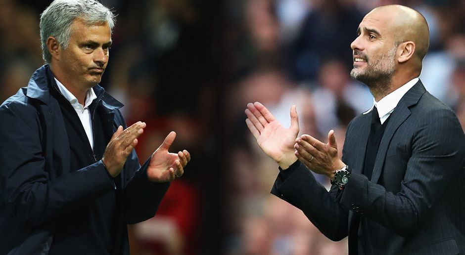 
                <strong>Mourinho und Guardiola - eine eigenartige Beziehung</strong><br>
                Das Duell der Trainergiganten kommt nach England: Jose Mourinho trifft mit Manchester United auf Pep Guardiolas Manchester City. Beide Coaches zählen zur absoluten Weltspitze. Doch ihr Verhältnis gilt als vergiftet. ran.de zeigt, wie aus gegenseitiger Wertschätzung eine bittere Rivalität wurde.
              