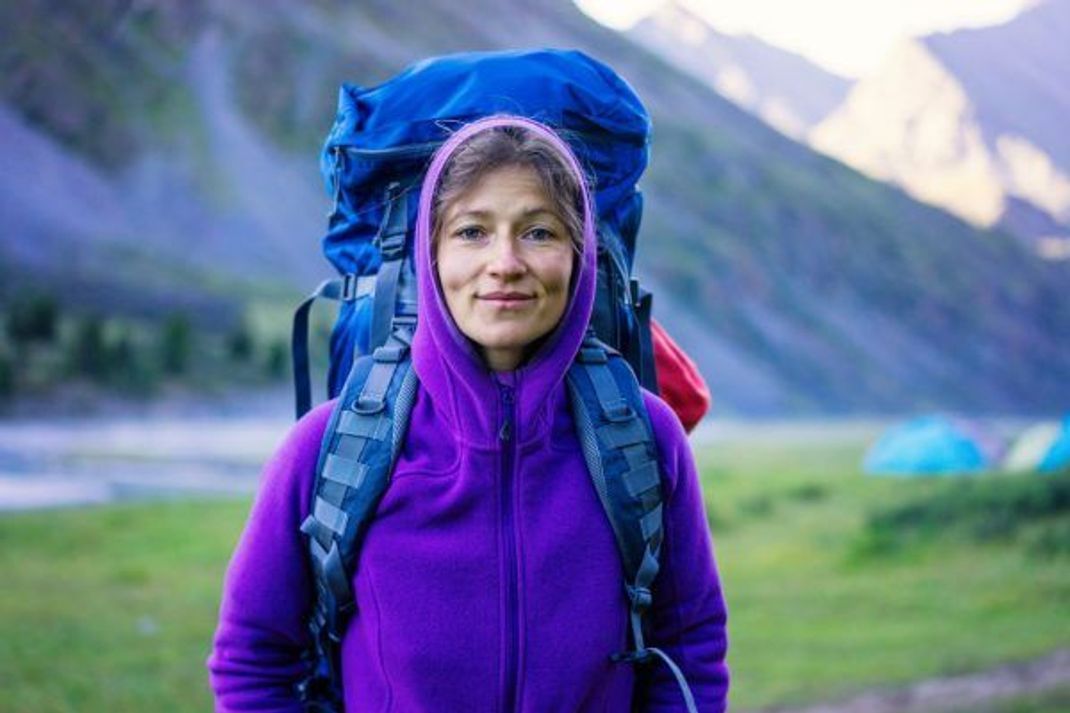 Ab in die Berge - und die Fleecejacke ist mit dabei.